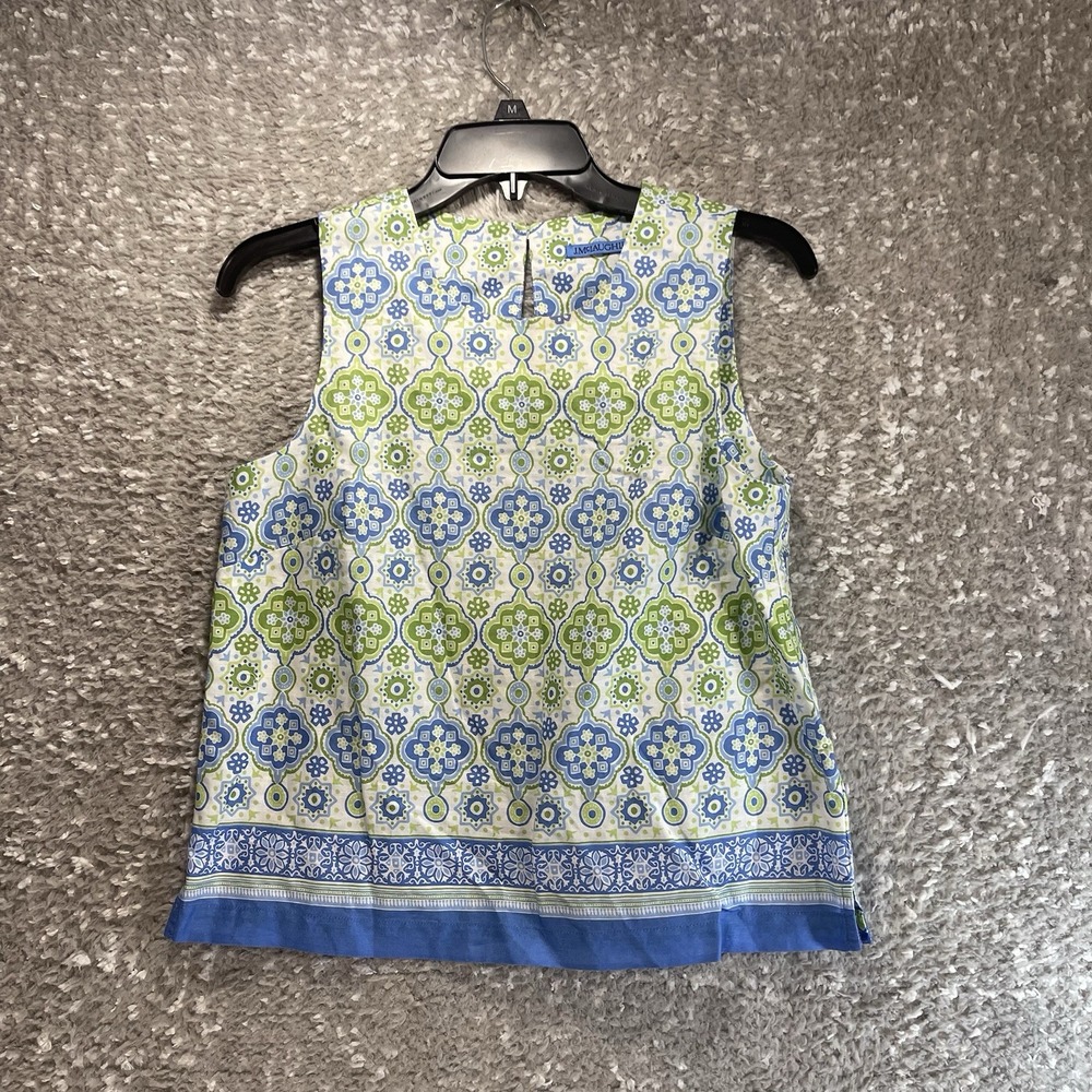 J. McLaughlin Norie Linen Blend Sleeveless Crop Top XS Preppy Vacation Beach - Picture 2 of 8